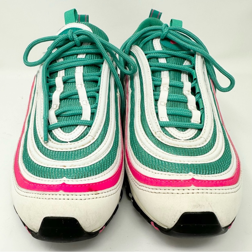 Nike Air Max 97 South Beach Youth 7Y White Pink Blast Green Shoes 921522-101 - Picture 2 of 10